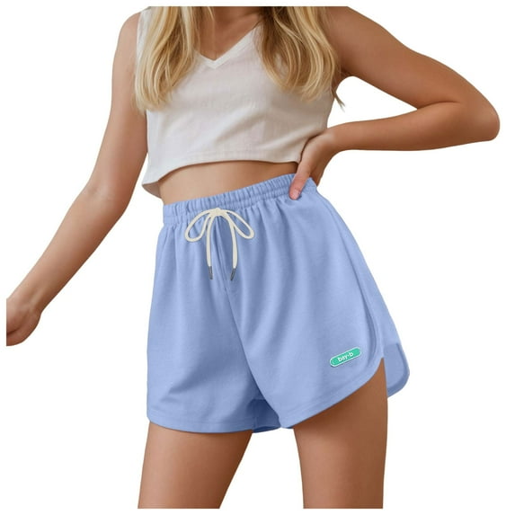 Wxirdiow Kids Clothes Girls Flowy Shorts Butterfly Shorts with Spandex Liner for Cheer Athletic Gym Teens Casual Clothes Blue Size,6-7 Years