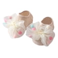 thumbnail image 1 of Wxirdiow Kids Crew Socks Children Kids Socks Soft Bottom Toddler Shoes Socks Bowkot Princess Socks Floor Socks Beige Size,0-12Months, 1 of 6