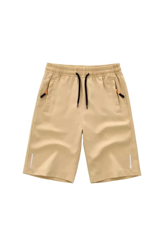 Kids Shorts Kids Summer Casual Shorts Cotton Linen Play Shorts Relaxed Fit Short for Boys and Girls Khaki Size,5-6 Years