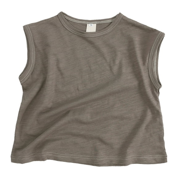 Wxirdiow Kids Tank Tops Boys Tank Tops Casual Sleeveless Shirt Cartoon Undershirts Crew Neck Kids Grey Size,4 Years