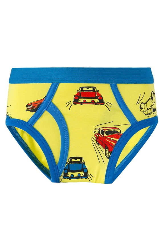 Kids Underwear Little Boys Soft Cotton Briefs Toddler Kids Underwear Various Cute Patterns Light Yellow Size,6-7 Years