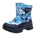 thumbnail image 1 of Wxirdiow Kids Winter Boots Boys Boys Girls Snow Boots Water-Resistant Outdoor Sport Warm Cozy Anti-Slip Cute Ankle Winter Shoes for Toddler/Little/Big Kid Sky Blue Size,13, 1 of 9