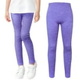 thumbnail image 1 of Wxirdiow Leggings for Girls Cotton Girls Cotton Leggings Ankle Length Leggings Footless Soft Warm Stretchy Tights Pants for Kids Purple Size,6-7 Years, 1 of 5
