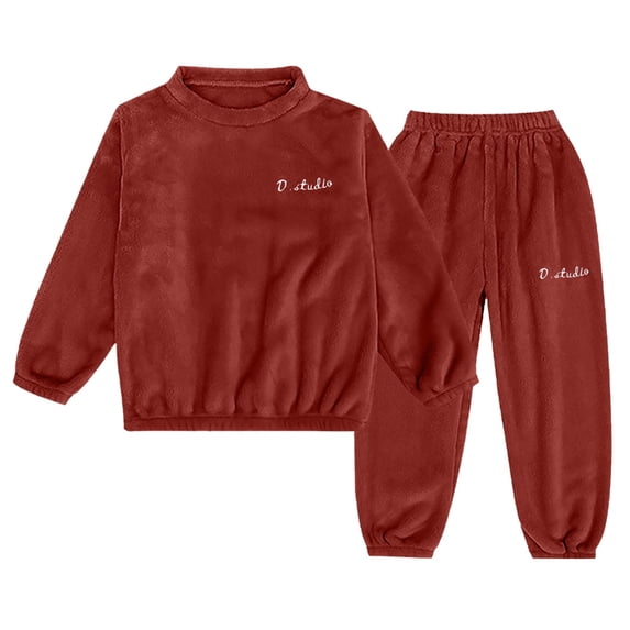 Wxirdiow Little Boys Outfits Winter Toddler Baby Boy Fall Winter Outfits Letter Crewneck Sweatshirt Casual Pants 2Pcs Clothes Set Red Size,18-24 Months