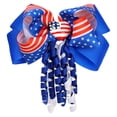 thumbnail image 1 of Wxirdiow Little Girls Bow Clips for Hair Independence Day Bouncy 3D Bow Hair Accessory For Childrens Festivals Blue Size,One Size, 1 of 6