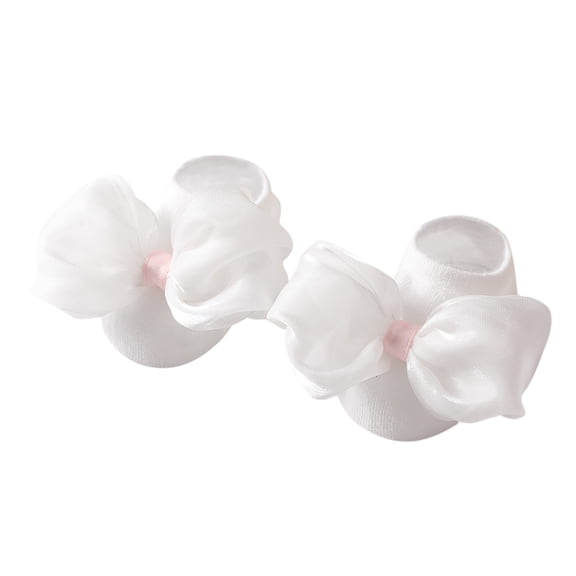 Wxirdiow Little Girls Socks Baby Girls Socks Non-Slip Grips for Babies Toddler Ankle Socks for Girls White Size,12-24Months