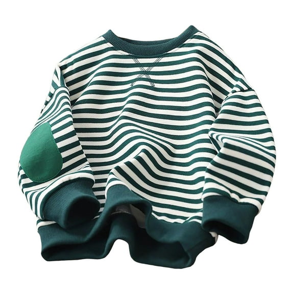 Wxirdiow Long Sleeve for Boys Toddler Boy Print T-Shirt Long Sleeve Graphic Crewneck Shirt Pullover Tops Green Size,11-12 Years