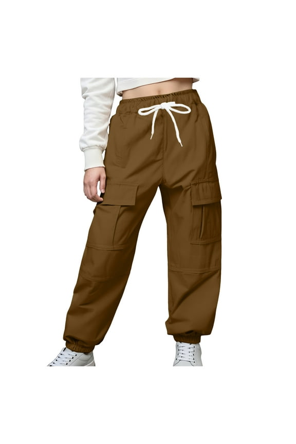 Pants for Kids Toddler Baby Girl Girl Waffle Knit Bubble Pants Kids Casual Sweatpants Long Bloomers Trousers Brown Size,9-10 Years