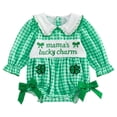 thumbnail image 1 of Wxirdiow Rompers for Baby Girl Baby Girl Outfit Embroidery Bubble Romper Short Sleeve Cute Smocked Clothes Green Size,3-6 Months, 1 of 7
