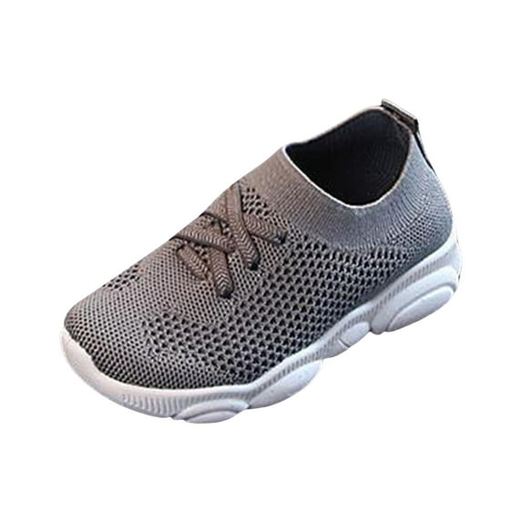 Wxirdiow Shoes for Boy Toddlers Kids Girls Boys Shoes Wide Barefoot Shoes Kids Anti-Slip Sneakers Lightweight Hiking Sneakers for Toddler Little Big Kid Grey Size,7