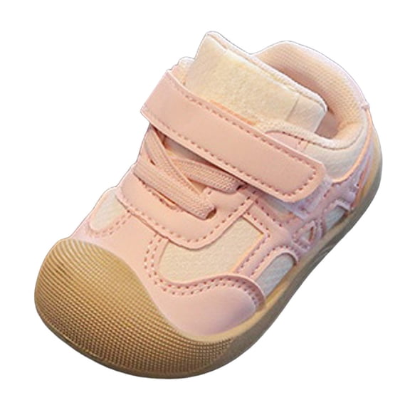 Wxirdiow Shoes for Baby Girl Baby Boy Girl First Walking Shoes Wide Toe Toddler Sneakers Breathable Non Slip Infant Barefoot Shoes Pink Size,4.5