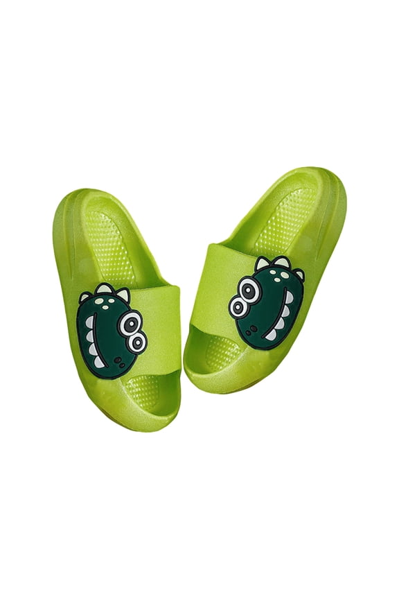 Slippers for Kids Boys Girls Cloud Slides Sandals Kids Arch Support Pilliow Slippers Summer Beach Cushioned Slides Pool Shower Shoes Green Size,12.5