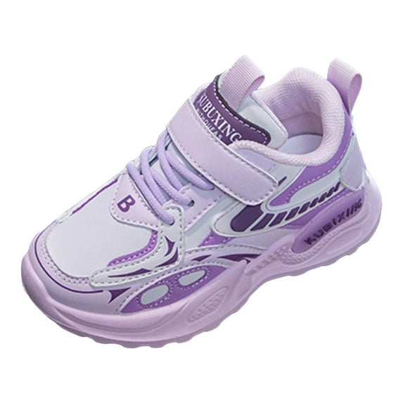 Wxirdiow Sneakers for Toddler Boys Girls Tennis Shoes Kids Breathable Sneakers Ultra-Light Athletic Running Shoes for Toddler/Little Kid/Big Kid Purple Size,2.5
