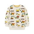 thumbnail image 1 of Wxirdiow Sweatshirts for Teens Boys Kids Crewneck Sweatshirt Toddler Long Sleeve Tops Medium Weight Fall Pullovers for Boys and Girls Yellow Size,5-6 Years, 1 of 4