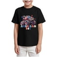 thumbnail image 1 of Wxirdiow T-Shirts for Boys Little Boys Construction Truck Print T-Shirt Kids Short Sleeve Crew Neck Summer Top Black Size,13-14 Years, 1 of 4
