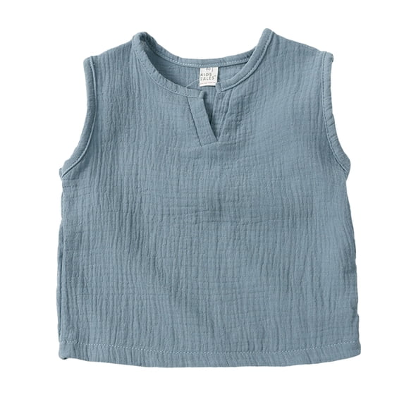Wxirdiow Tank Tops for Kids Boys Toddler Tank Top Boys Little Kids Soft Cotton Sleeveless Undershirts with Cute Prints Light Blue Size,4-5 Years