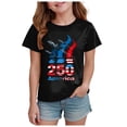 thumbnail image 1 of Wxirdiow Toddler American Flag Outfit Girls 4th of July Shirt Kids Boys USA American Flag Tshirt Patriotic Raglan Sleeve Outfit Black Size,1-2 Years, 1 of 5