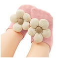 thumbnail image 1 of Wxirdiow Toddler Baby Socks Baby Socks Summer Short Boat Socks Baby Cute Flowers Non Slip Floor Socks Do Not Strangle Leg Socks Pink Size,0-1 Years, 1 of 9