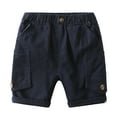 thumbnail image 1 of Wxirdiow Toddler Boy Sweatpants Toddler to Youth Athletic Shorts for Boys and Girls Soccer Basketball Sports Navy Size,3-4 Years, 1 of 3