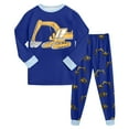 thumbnail image 1 of Wxirdiow Toddler Boys Fall Outfits Toddler Kids Boys Sleepwear Cotton Print Sleepwear Spring And Autumn Clothes Set Tee and Pant 2-Piece Set Blue Size,3-4 Years, 1 of 7