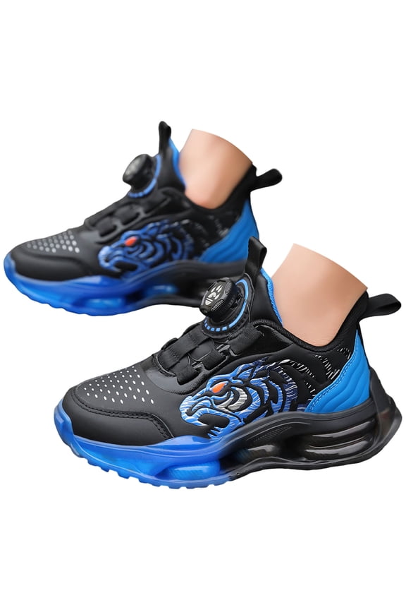 Toddler Boys Sneakers Kids Shoes Toddler Boys Girls Athletic Running Sports Strap Sneakers for Toddler/Little Kid/Big Kid Blue Size,13