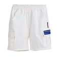 thumbnail image 1 of Wxirdiow Toddler Boys Sweatpants Boys' Teenage Fashionable Cargo Shorts with Pockets Straight-Leg Spring/Summer/Fall Wear White Size,2-3 Years, 1 of 3