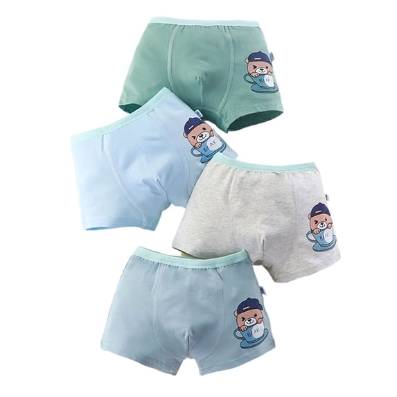 Wxirdiow Toddler Cotton Panties Boys Dinosaur Underwear- Pack of 4 Soft Cartoon Colorful Boxer Shorts Briefs for Kids Light Purple Size,7-9 Years