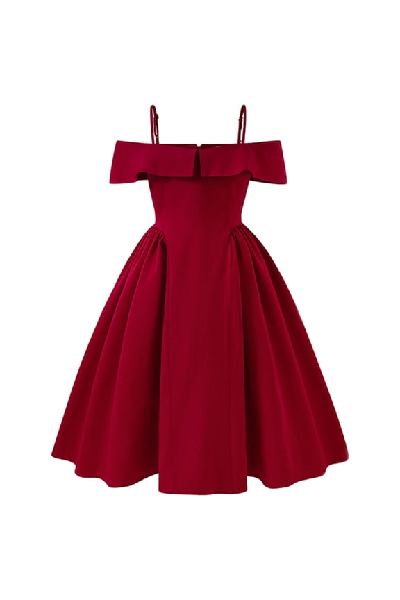 Toddler Flower Girl Dress Girl's Smocked Ruched A Line Swing Dress Layered Tie Shoulder Flowy Cami Short Dress Red Size,10-11 Years