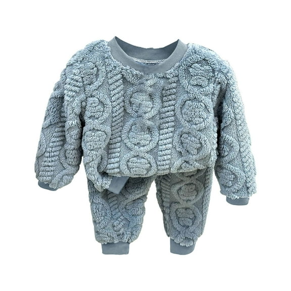 Wxirdiow Toddler Girl Clothes Toddler Baby Boy Fall Winter Outfits Letter Crewneck Sweatshirt Casual Pants 2Pcs Clothes Set Blue Size,6-7 Years