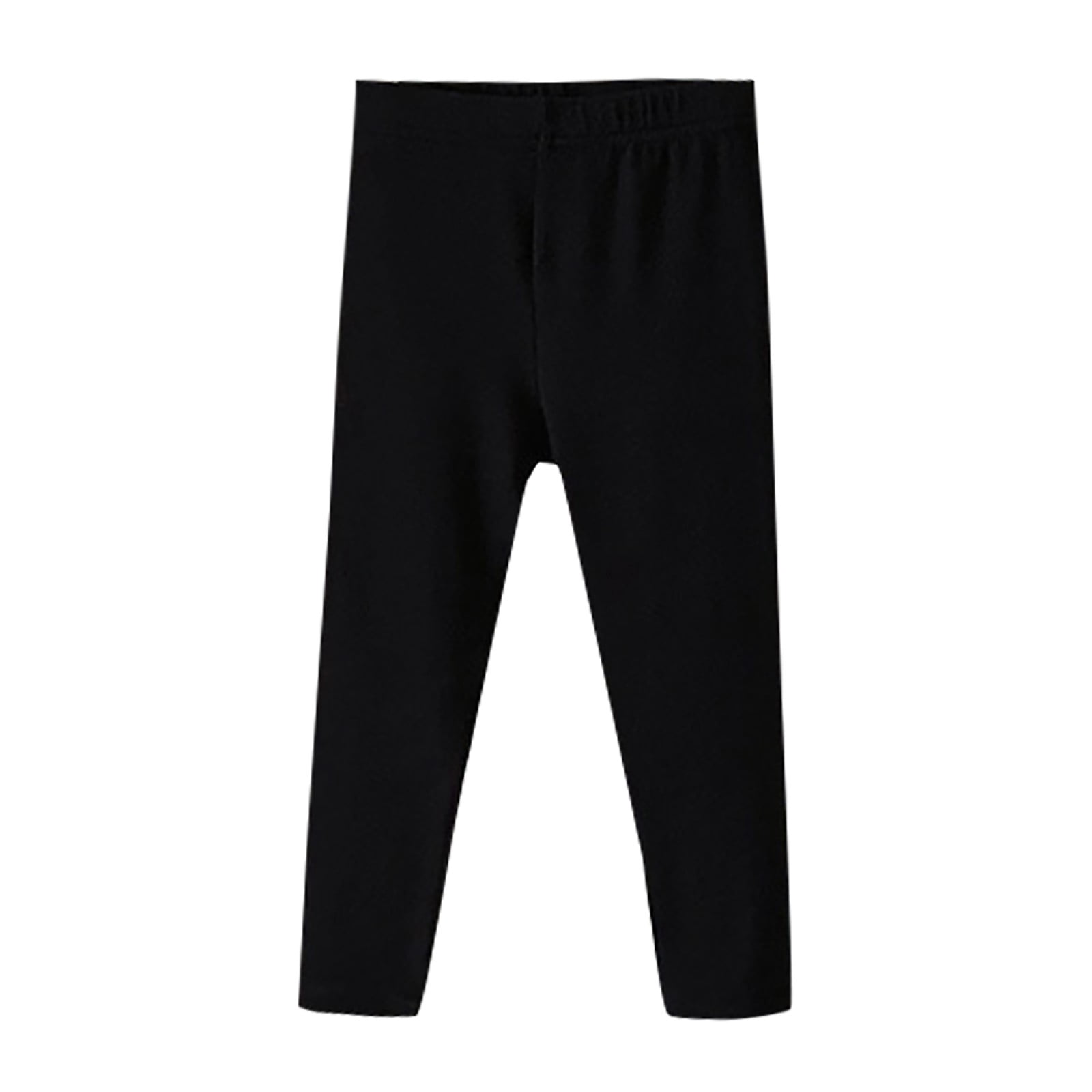 Wxirdiow Toddler Girl Leggings Girls Leggings Cotton Leggings for Toddler Footless Girls Pants Stretchy Baby Girl's Pants Infant Basic Black Size,6-7 Years