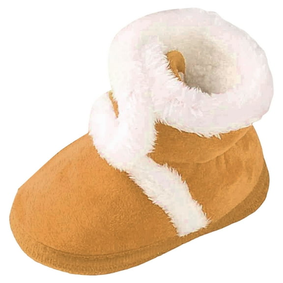 Wxirdiow Toddler Girl Snow Boots Baby's Girl's Toddler Fashion Cute Bowknot Lining Princess Warm Snow Boots Khaki Size,5