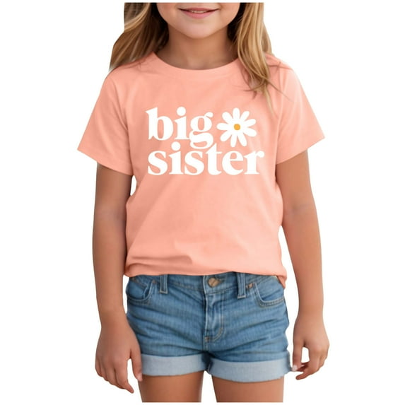 Wxirdiow Toddler Girl T-Shirts Toddler T Shirts Cotton Summer Tshirts Boys Girls Short Sleeve Tee Tops Casual Graphic Clothes Crew Neck Shirts Orange Size,5-6 Years