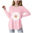thumbnail image 1 of Wxirdiow Toddler Girls Clothes Toddler Girls Mock Shirts Cotton Baby Girl Long Sleeve T-Shirt Soft Basic Pullover Top Pink Size,11-12 Years, 1 of 4