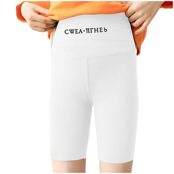 Wxirdiow Toddler Girls Running Shorts Girls Bike Cartwheel Shorts for Girls Toddler Under Dress Dance Short Kids Biker Shorts White Size,4-5 Years