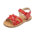 thumbnail image 1 of Wxirdiow Toddler Girls Shoes Infant Baby Girls Boys Sandals Summer Beach Outdoor Soft Rubber Sole Toddler Princess Dress Flats Red Size,10, 1 of 9