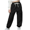 thumbnail image 1 of Wxirdiow Toddler Pants Toddler Girls Loose Fit Corduroy Pants Kids Casual Jogger Trousers with Pockets Black Size,11-12 Years, 1 of 7