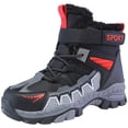 thumbnail image 1 of Wxirdiow Toddler Shoes Boys Kids Waterproof Snow Boots Girls & Boys Warm Comfortable Non-Slip Winter Boots Red Size,12, 1 of 9