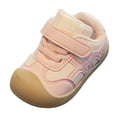 thumbnail image 1 of Wxirdiow Toddler Shoes Girl Baby Boy Girl First Walking Shoes Wide Toe Toddler Sneakers Breathable Non Slip Infant Barefoot Shoes Pink Size,10.5, 1 of 6
