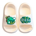 thumbnail image 1 of Wxirdiow Toddler Slipper Kids Cloud Slides Boys Girls Flip Flops Slip On Beach Sandals Youth Pool Shower Shoes EVA Summer Slippers White Size,12, 1 of 4