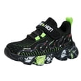 thumbnail image 1 of Wxirdiow Toddler Sneakers Boys Toddler Wide Toe Box Barefoot Shoes Boys Girls Sneakers Kids Tennis Shoes Non Slip Lightweight Comfortable Shoes Green Size,13.5, 1 of 9