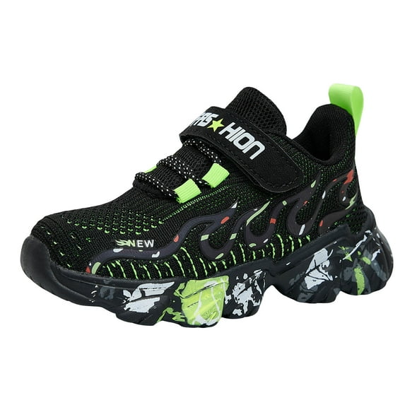 Wxirdiow Toddler Sneakers Boys Toddler Wide Toe Box Barefoot Shoes Boys Girls Sneakers Kids Tennis Shoes Non Slip Lightweight Comfortable Shoes Green Size,13.5