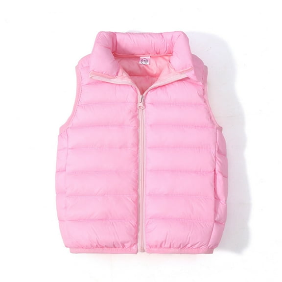 Wxirdiow Toddler Vest Girl Girls Sherpa Fleece Vest Kids Fall Winter Full Zip Fuzzy Outerwear Jacket with Pockets RD1 Size,3-4 Years