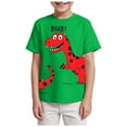 thumbnail image 1 of Wxirdiow Toddlers Boys T-shirts Boys T-shirts Short Sleeve Crewneck Pullover Toddler Kids Casual Loose Soft Active Pullover T-Shirt Basic T-shirts Green Size,3-4 Years, 1 of 5