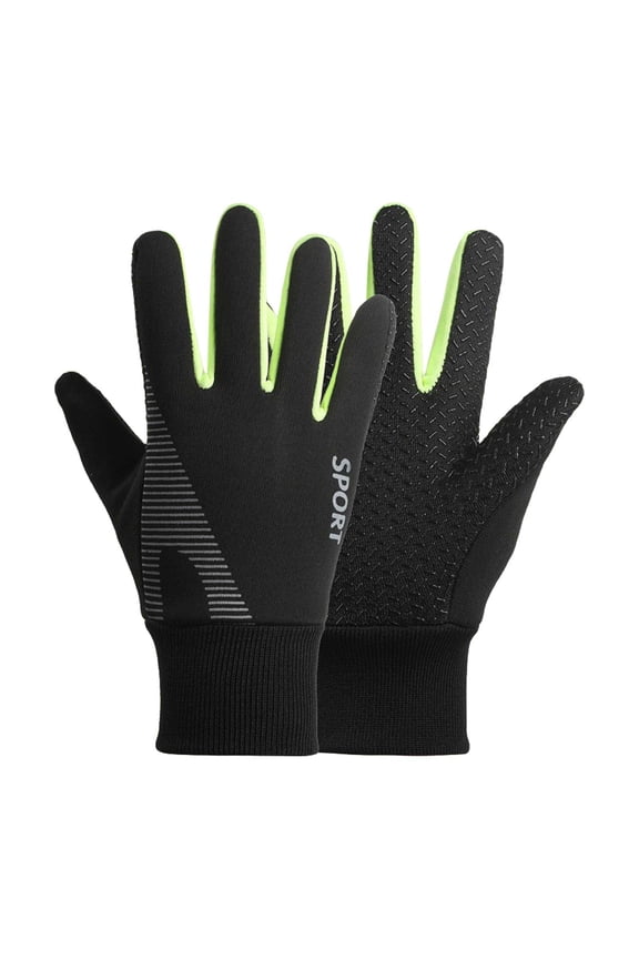 Toddlers Boys Winter Gloves Winter Warm Running Kids Gloves - Cold Weather Thermal Bike Snow Ski Sports Mittens Green Size,5-7 Years