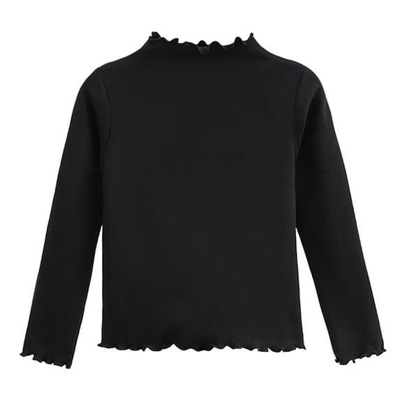 Wxirdiow Toddlers Long Sleeve Tops Girls Sweatshirt Cotton Kids Sweatshirts Soft Crewneck Pullover Kids Clothing Girls Long Sleeve Shirts Black Size,9-10 Years