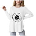 thumbnail image 1 of Wxirdiow Tops for Toddlers Girls Oversized Crewneck Sweatshirts Kids Long Sleeve Shirts Tops Fall Pullover White Size,5-6 Years, 1 of 4