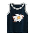 thumbnail image 1 of Wxirdiow Undershirts for Boys Vest Kids Tank Tops Cotton Shirt Sleeveless Soft Breathable Toddler Children Undershirts Blue Size,5-6 Years, 1 of 5