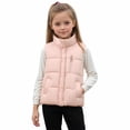 thumbnail image 1 of Wxirdiow Vests for Girls Girls Puffer Vest Kids Zip Up Padded Gilet Winter Quilted Jackets Fashion Outwear Red Size,10-12 Years, 1 of 6
