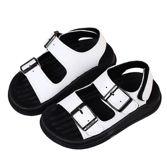 Wxirdiow Water Shoes for Kids Toddler Boys Girls Sandals Summer Casual Adjustable Strap Sandal for Beach Outdoor Lightweight Loose Outdoor Shoes White Size,6