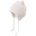 thumbnail image 1 of Wxirdrow Baby Beanie Hats Childrens Hat Cute Cat Ears Boys And Girls Baby Outdoor Warm Plush Ear Pullover Hat Beige,One Size, 1 of 5